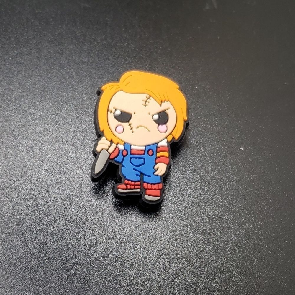 CHUCKY doll shoe charm scary Thriller horror clog pin